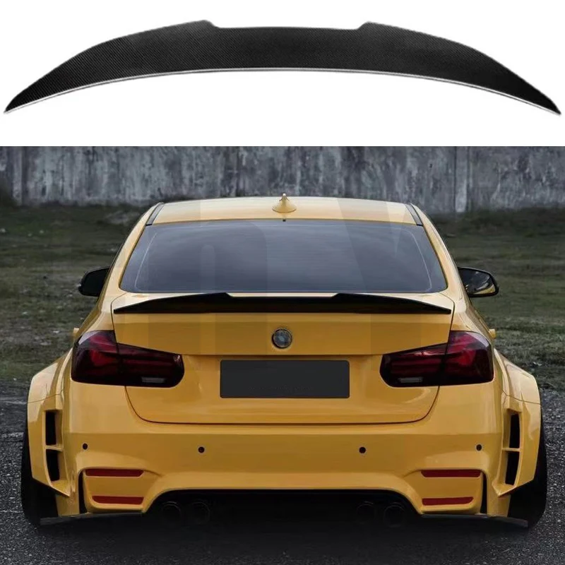 For BMW F30 F35 sedan 3 Series 2013-2017 PSM Style Carbon Fiber Car Boot Rear Bumper Spoilers