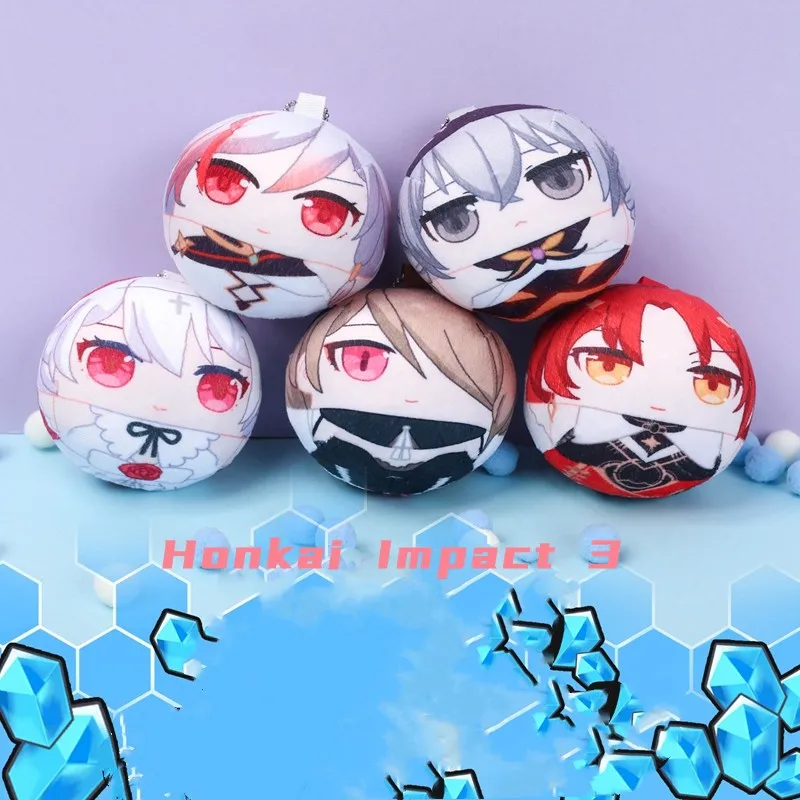 Anime Game Honkai Impact 3 Keychain Official Plush Toys Pendant Keyring Fans Collection Cosplay Accessories