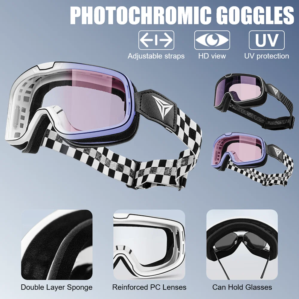 

ATV Retro Motorcycle Goggles Glasses Windproof Motocross Sunglasses Vintage Helmet Glasses Cycling Racing Cafe Racer