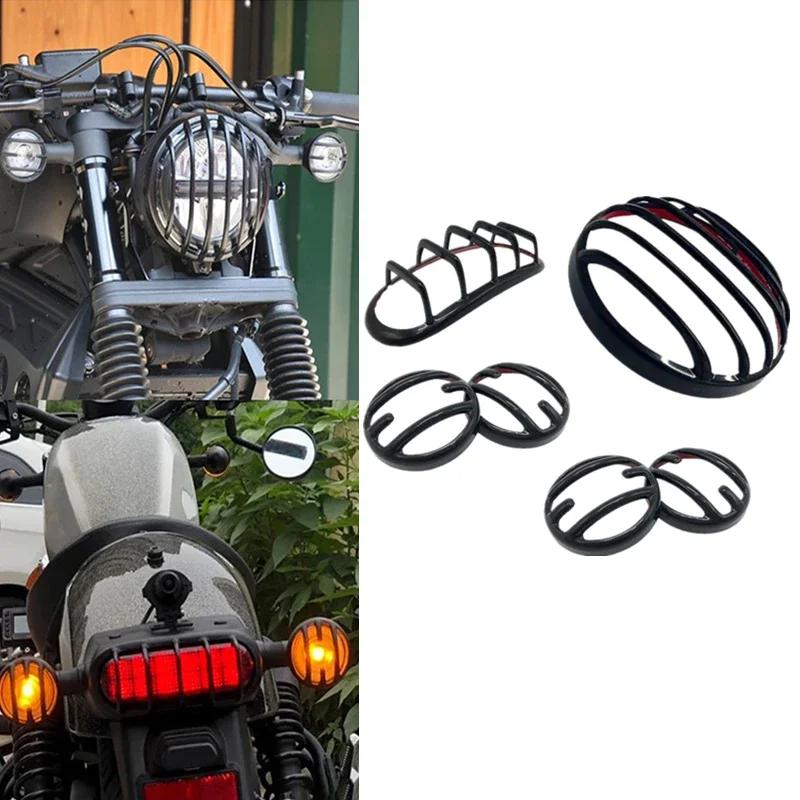 

Motorcycle Headlight Turn Signal Light Tail Light Protective Cover For HONDA REBEL 300 500 1100 CM300 CM500 CM1100 2020-2023