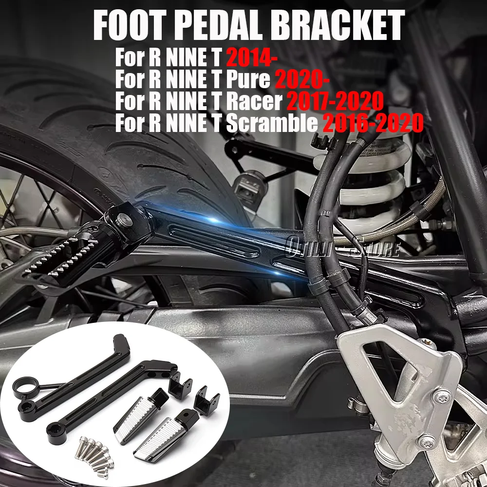 

Motorcycle Accessories Rear Foot Pegs Pedals Bracket Set For BMW R9T R nineT RNINET Scramble R NINET NINE T Racer Rninet Pure