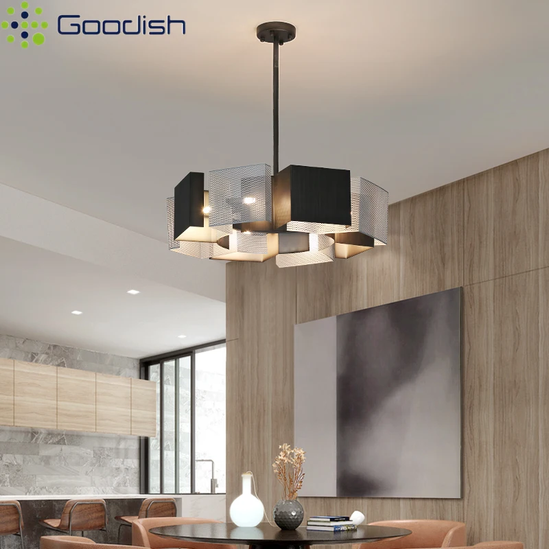 الحديثة أنيق الفن جو الحديد العسل عاكس الضوء قلادة LED ضوء الإبداعية مصباح لغرفة المعيشة المنزل ثريا للديكور