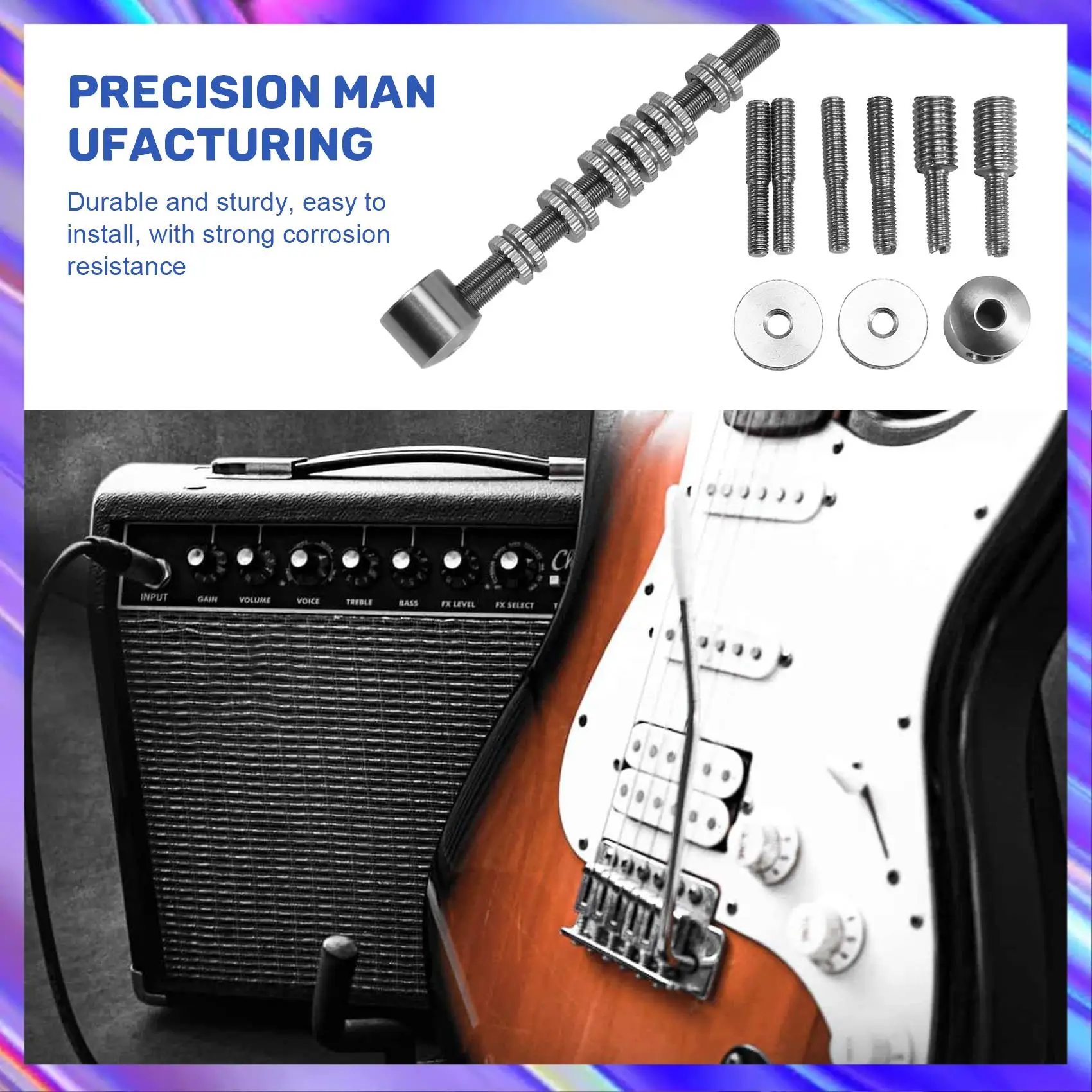 

Quality Adjustable Roller Guitar Bridge Electric Guitar Replacement Guitar Tremolo Bridge Part