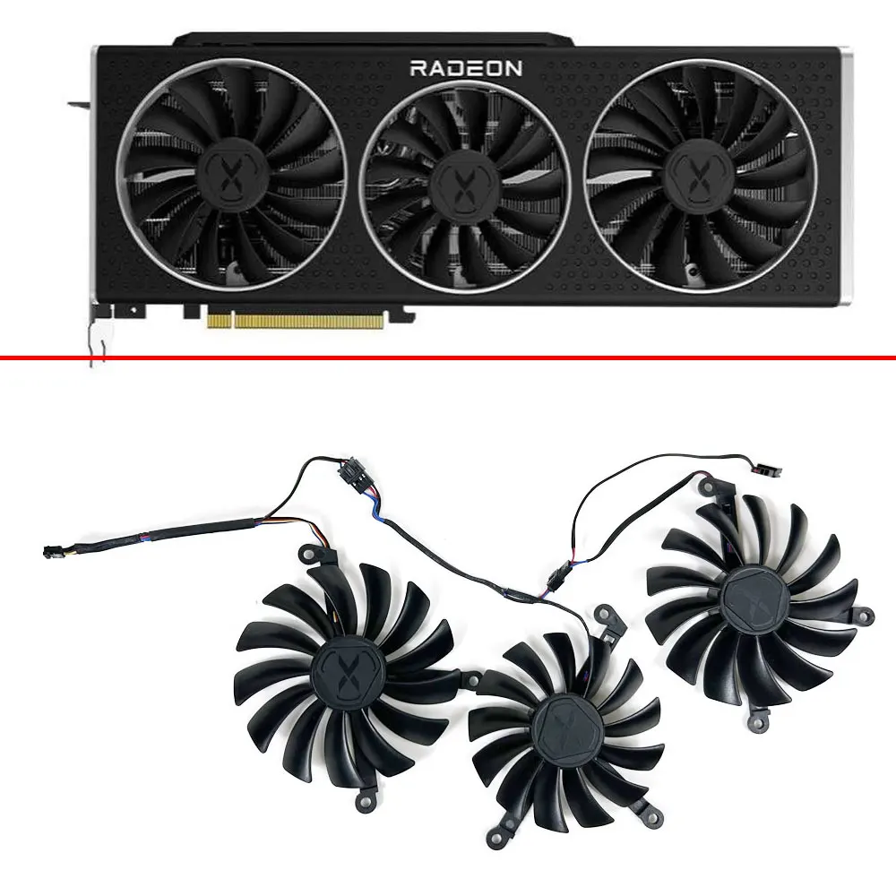 NEW For XFX Speedster MERC 319 AMD Radeon RX 6800 6900XT 6800XT GPU Cooling Fan 95MM CF1015U12D 87MM CF9015U12D Video Card Fan