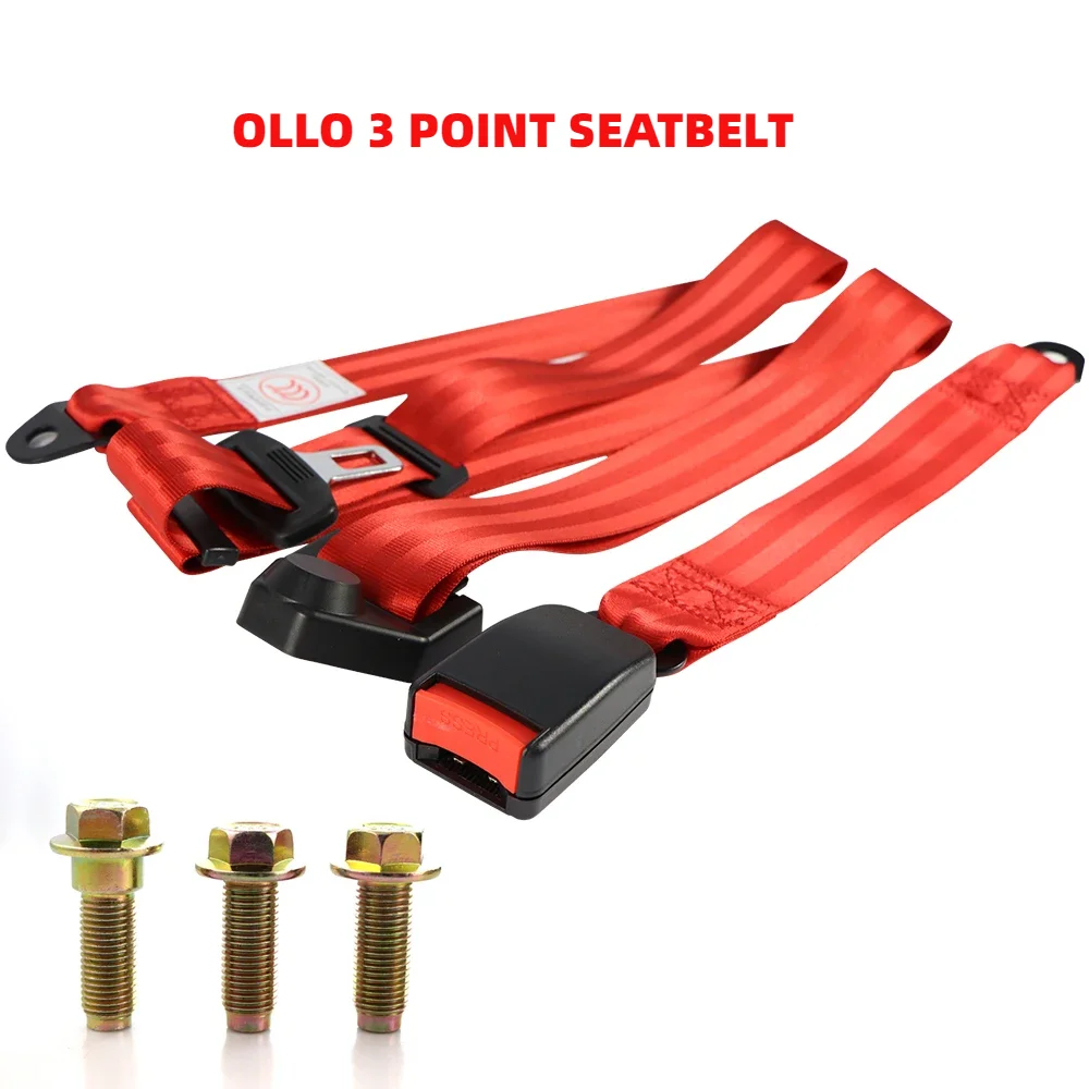 3Points Seatbelt Universal Lap Belt High Quality Car Seat Adjustable Extension Bucklet Truck Car Safety Belt Auto Accessoires