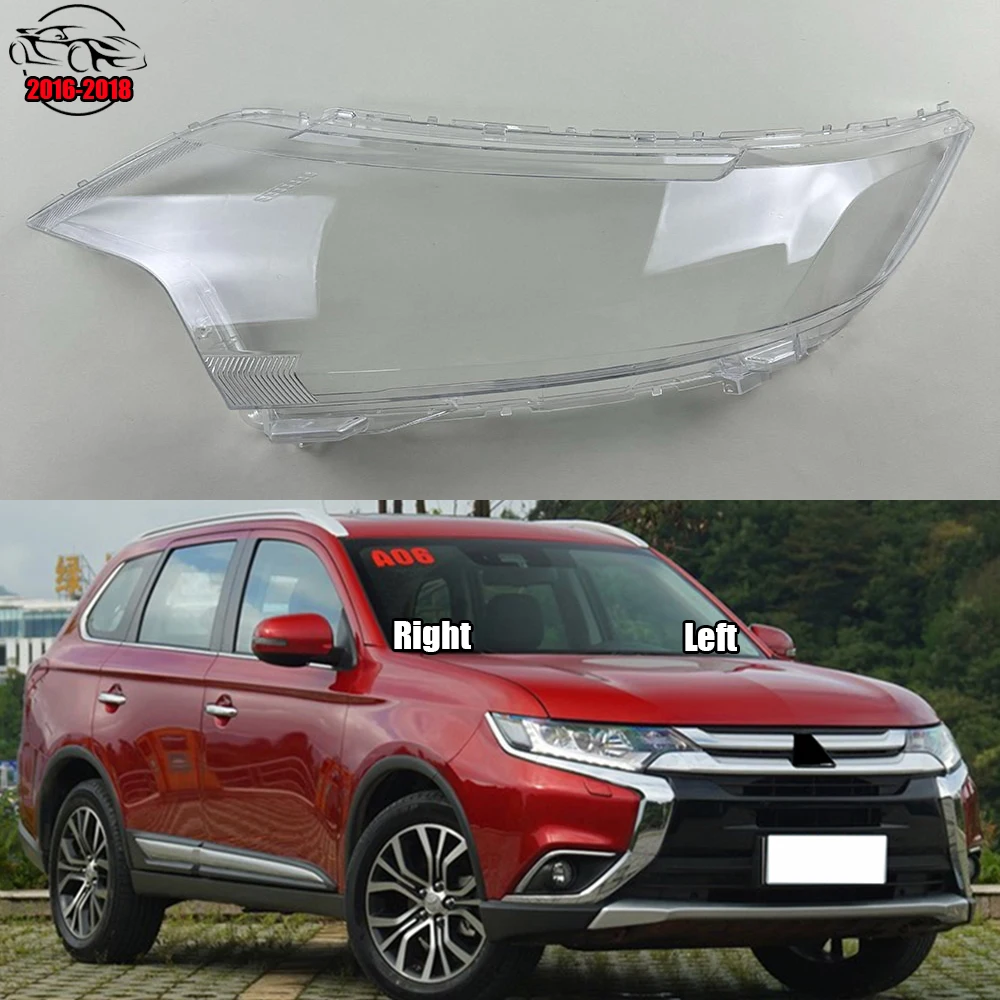 

For Mitsubishi Outlander 2016-2018 Headlight Cover Transparent Lampshade Case Headlamp Shell Plexiglass Replace Original Lens