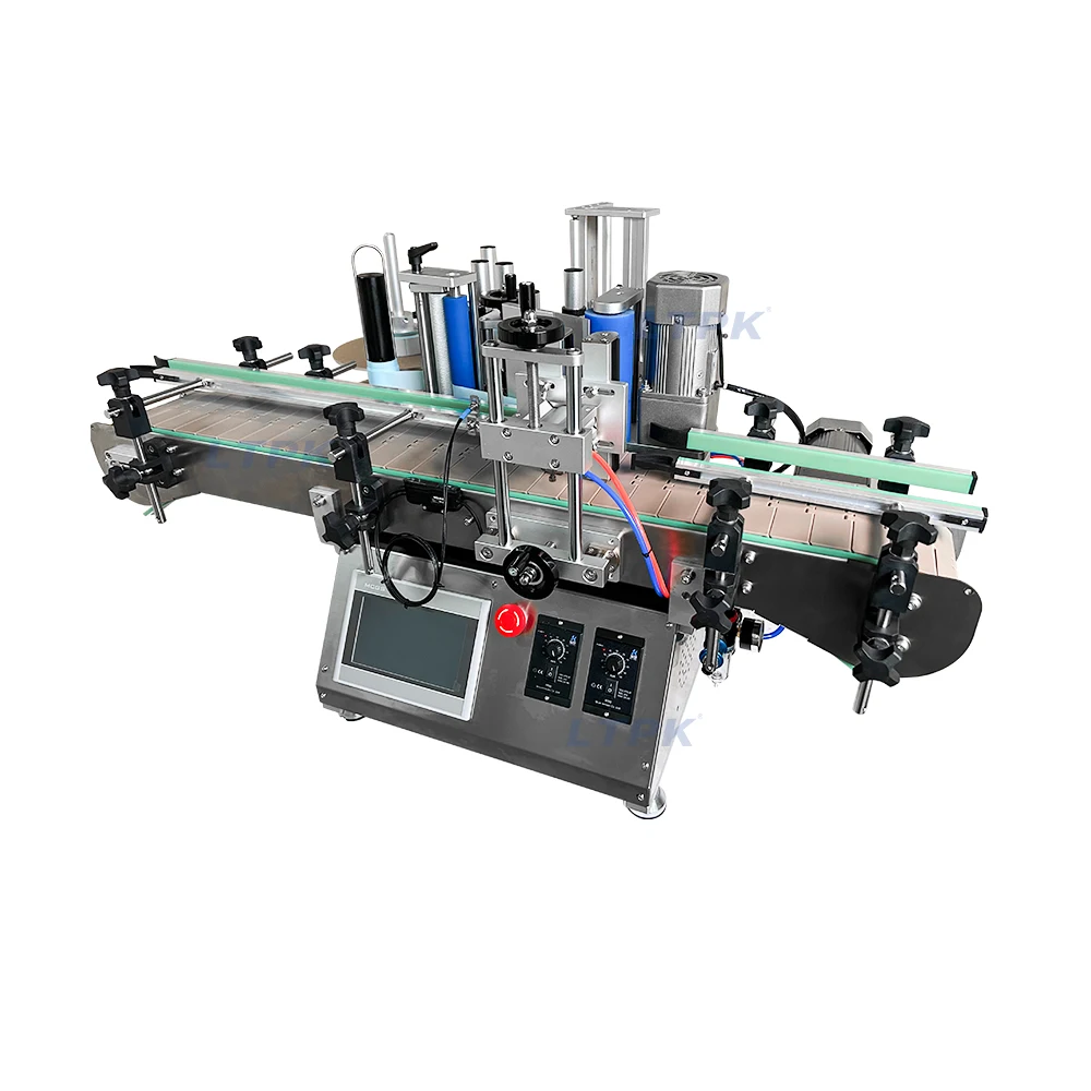 For Automatic Bottle Labeling Machines Vial Glass Jar Tabletop Can Sticker Liquid Soap Water 2 Side With Coder