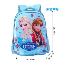 Disney-bolsa primaria de dibujos animados para niño y niña, morral escolar de Elsa de Frozen de 1 a 3 grados