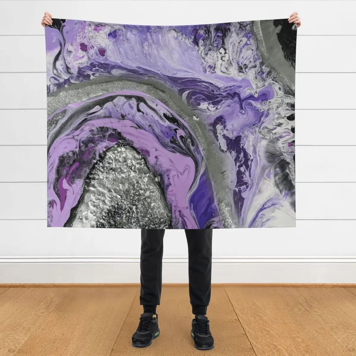 

Lavender Geode Throw Blanket Sofa Quilt Shaggy heavy to sleep Softest Blankets