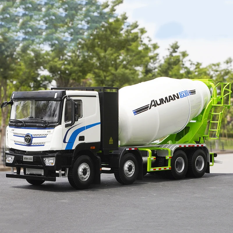 

1:24 Scale Diecast Alloy New Energy Concrete Mixer Truck 8*4 Car Toy Model Classic Adult Collection Souvenir Gift Static Display