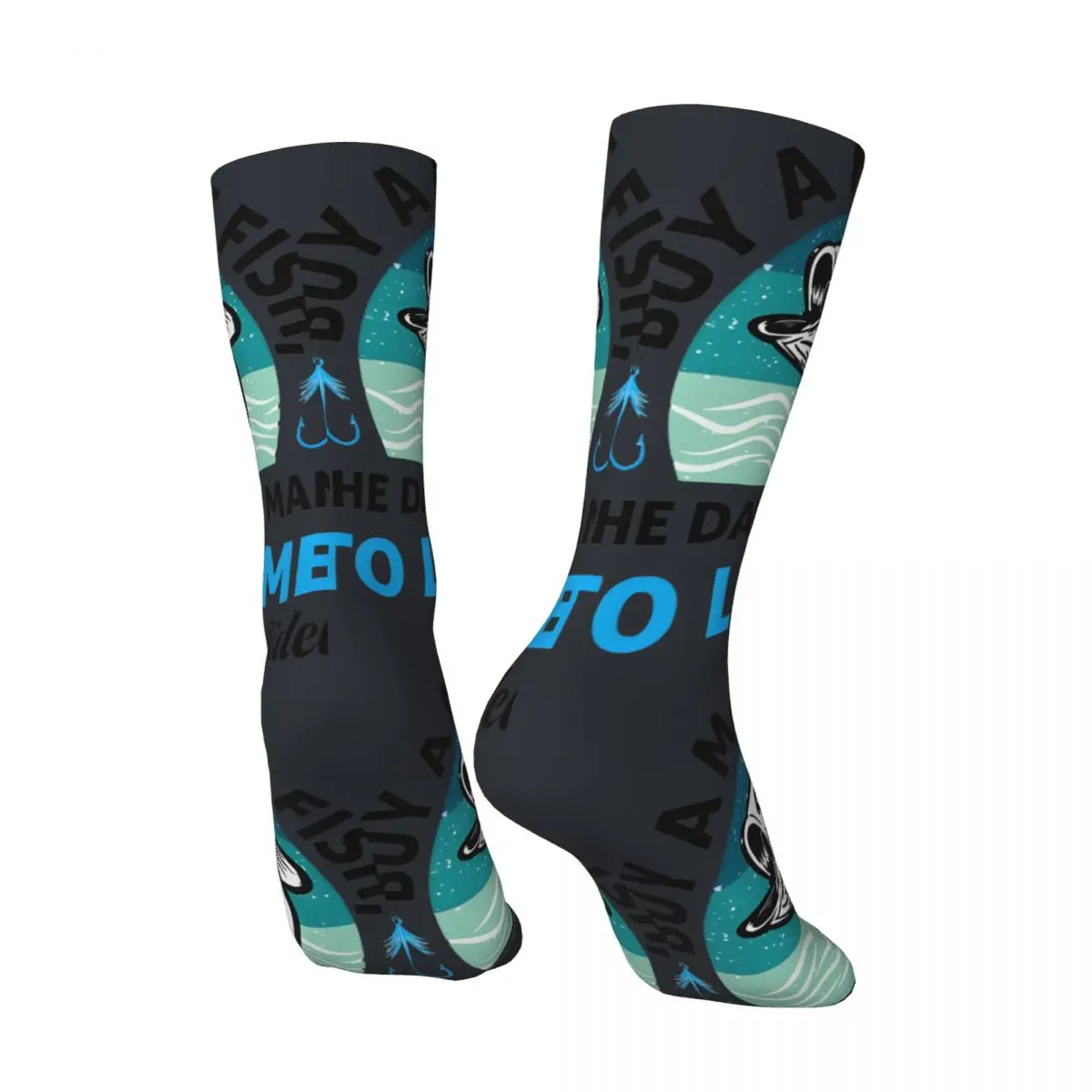 Mens Joe Biden, Buy A Man Eat Fish The Day Teach Man To Life Time Men's Socks Vintage Harajuku Buy A Man Eat Fish Style Sock