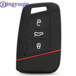 jingyuqin New Remote 3 BTNS Silicone Car Key Fob Bag Cover Case For Volkswagen VW Magotan Passat B8 Skoda A7 Smart  Protector