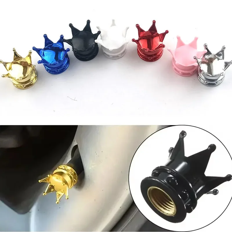 2024 New Tire Valve Cap Crown Tire Modification Accessories Tire Valve Dust Cover Tire Crown Valve Cap Modification Accessories