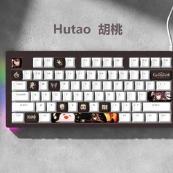 Genshin Impact Keycasp Personalized Customization Game Hu Tao Mechanical Keycap PBT 12 Keys Cartoon Anime Keycaps Accessories