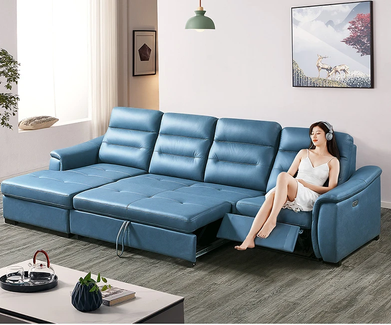 

Living Room Multifunctional Convertible Sofas Beds Folding Electric Recliner Sofa Bed for Cinema with Storage Box