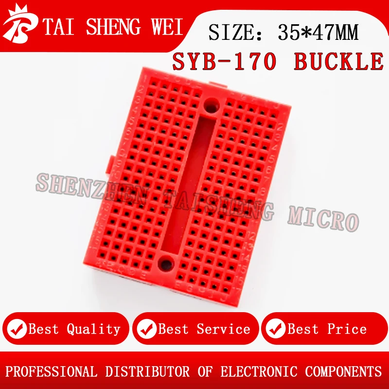 5PCS SYB-170 Buckle, Mini Color Board, Small Board, Color Breadboard, Experiment Board, Circuit Board Hole, Small Plate 35x47mm