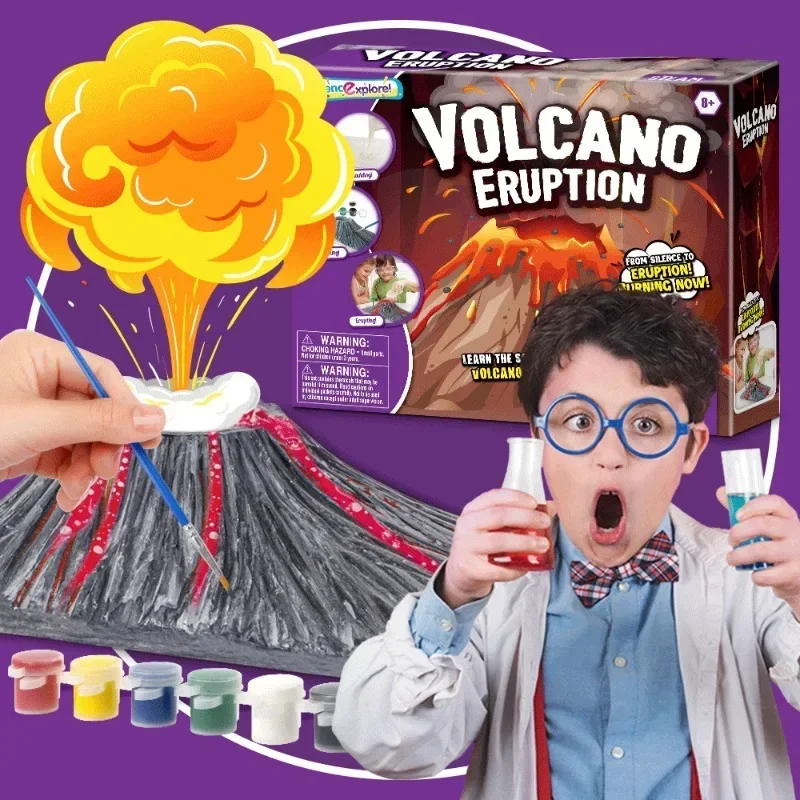 

DIY Plaster Handmade Kids Science Experiment Volcano Eruption Handmade Soap Disgusting Experiment Educational Puzzl Toy Set