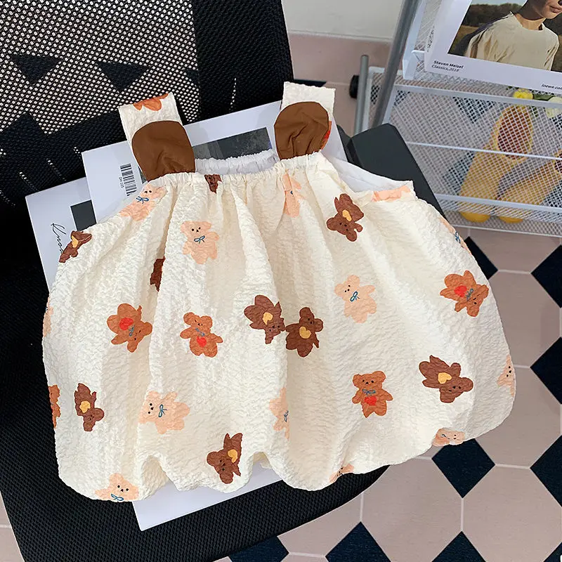 set di vestiti per neonata Abbigliamento estivo per bambine Costumi senza maniche Abiti casual adorabili