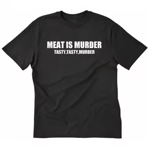 Meat Is Murder Tasty T shirt Funny Eater