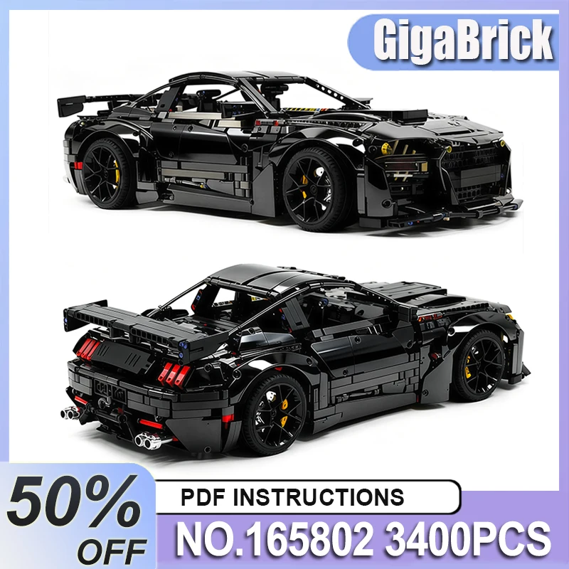 

Новый MOC, высококачественная индивидуальная ограниченная серия, очаровательная черная мускулистая модель автомобиля, строительные блоки, кирпичи, игрушка, Рождественский подарок для взрослых