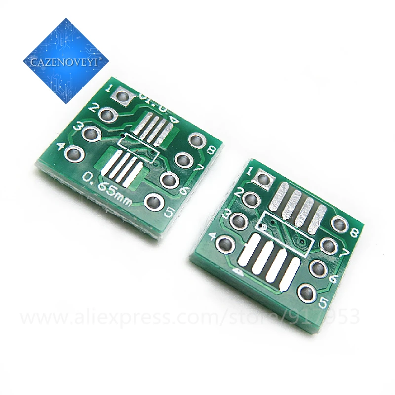 20pcs/lot TSSOP8 SSOP8 SOP8 to DIP8 PCB SOP-8 SOP Transfer Board DIP Pin Board Pitch Adapter In Stock