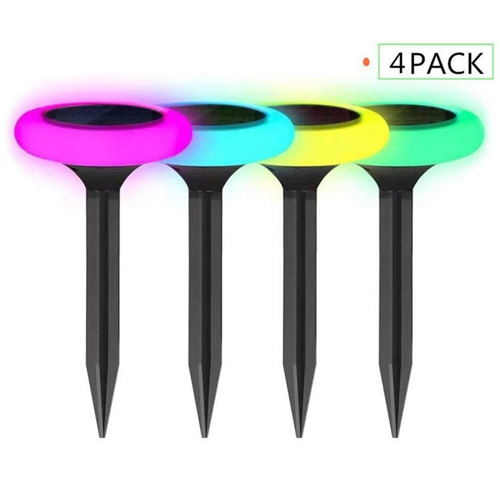 

Solar Lawn Lights RGB Colorful Garden Lamp Ground Plug Outdoor Lighting High Quality Material Energy Saving Environmental
