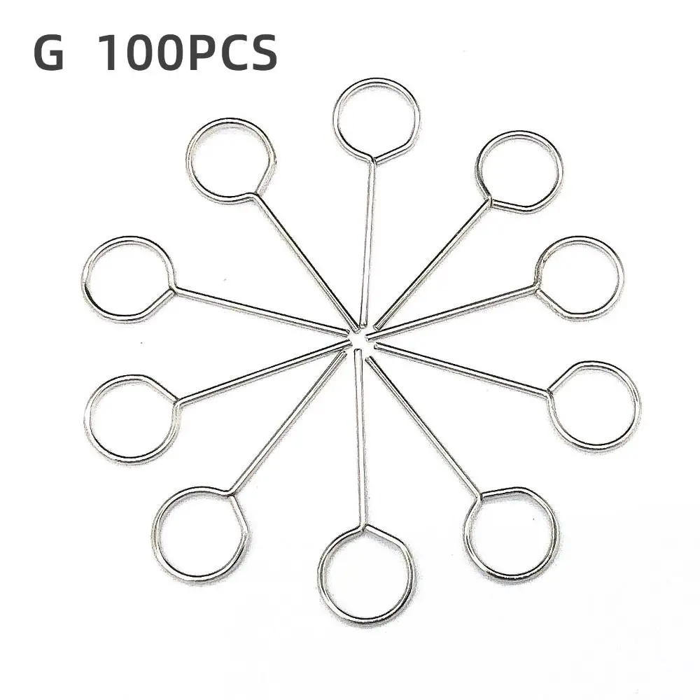 100Pcs Stainless Steel SIM Card Tray Ejector Pin Anti-Lost Portable SIM Card Removal Tool Compact Precision Tool