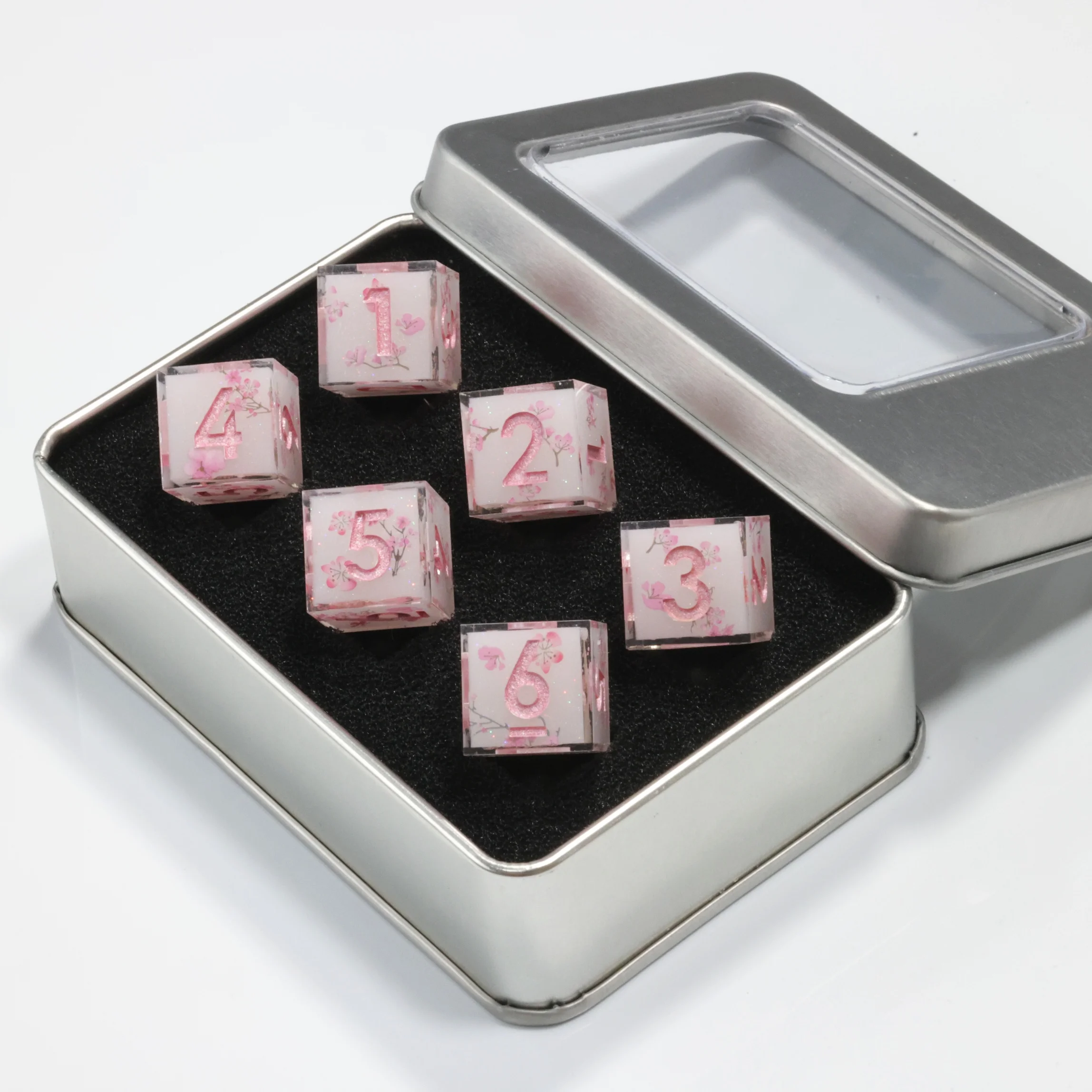 

MINI PLANET DND 6pcs D6 Dice Set for TRPG Board Game Resin Dice with Sharp Edges 16mm 6-sided Dice Wholesale Custom