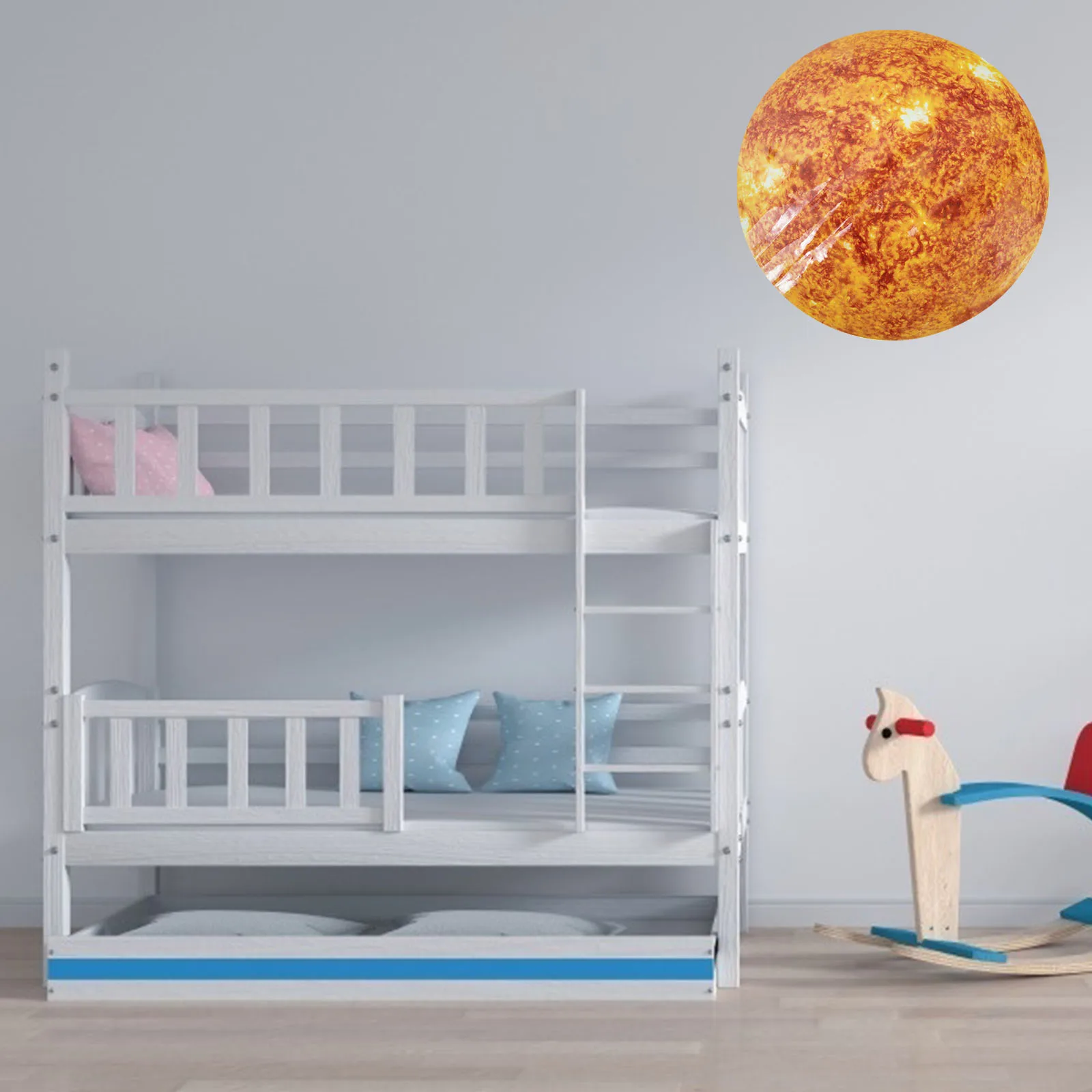 

Luminous Sun Stickers PVC Realistic Child Decorations Glowing Backdrop Planet Sticker Solar System Bedroom Kids Room Home