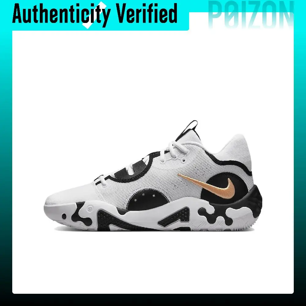 Nike PG 6 Mid top Performance Basketball Shoes Men's White Black International Version DC1974-101