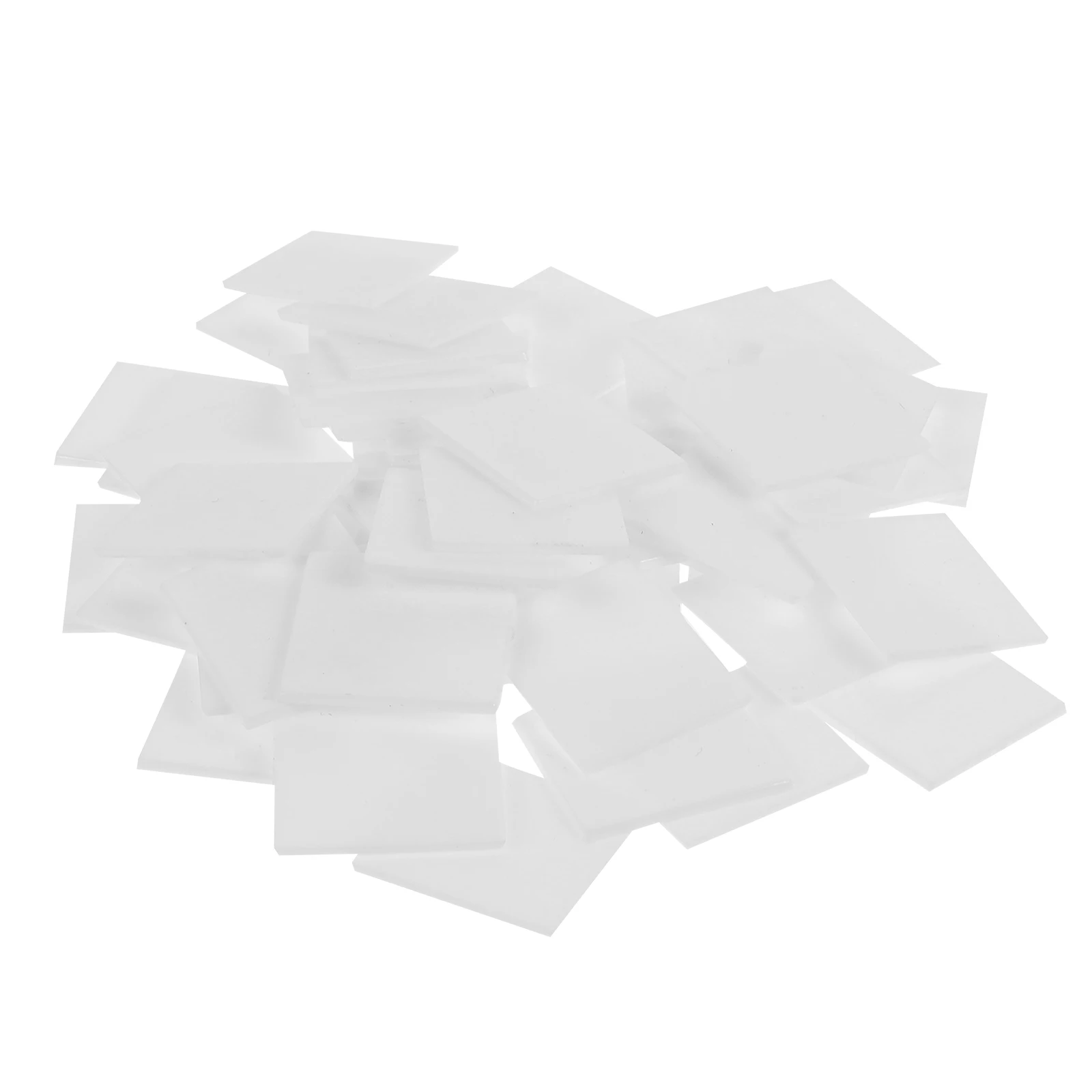 

52 Pcs White Small Square Durable Replacement Keytops Keycaps Plastic Material Long Lasting Upright Piano Accessories