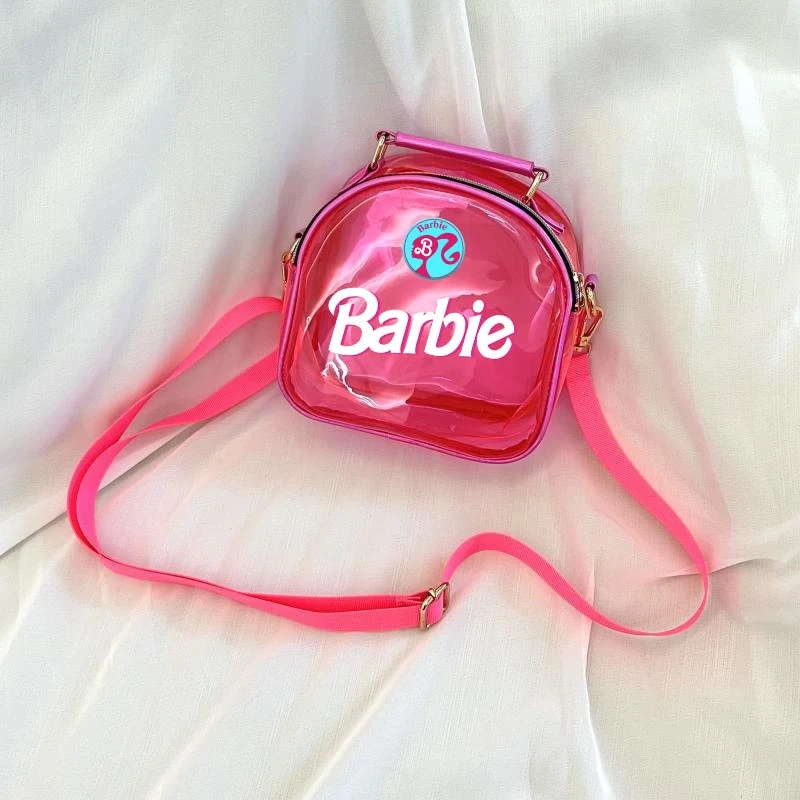 Nuova borsa in Pvc Laser Barbie Versatile per le donne borsa a tracolla a spalla singola trasparente in gelatina borsa giocattolo per bambini