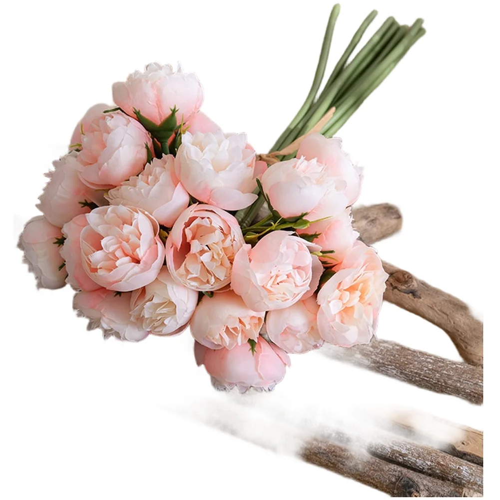 

Peony Artificial Flowers Bouquet with Realistic Fabric Blooms for Wedding Home Decor and Outdoor Events 32 Centimeter Height