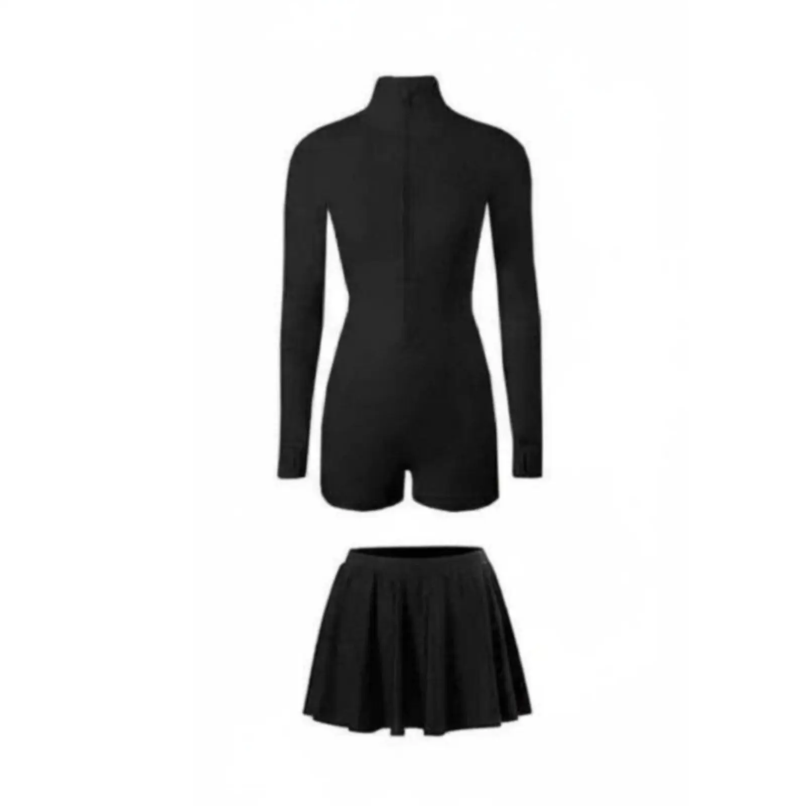 Full Coverage Long Sleeve Sunscreen Swimsuit for Women Boyleg Zip Front One Piece Modest Swimwear for Beach Vacation Swimming