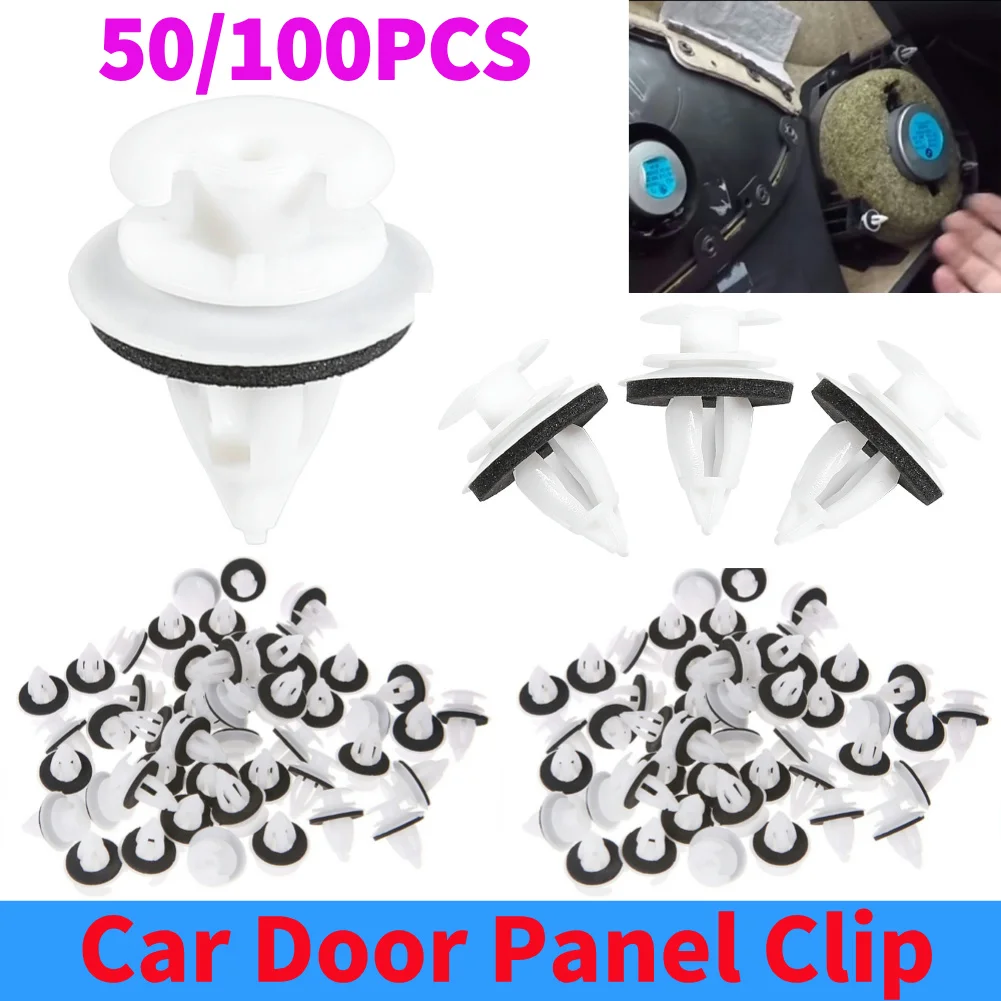 

50/100Pcs Car Door Panel Clip with Seal Ring Fastener Rivet Bumper Clip Retainer For BMW E81 E82 E87 E88 F20 E34 E39 E60 F10