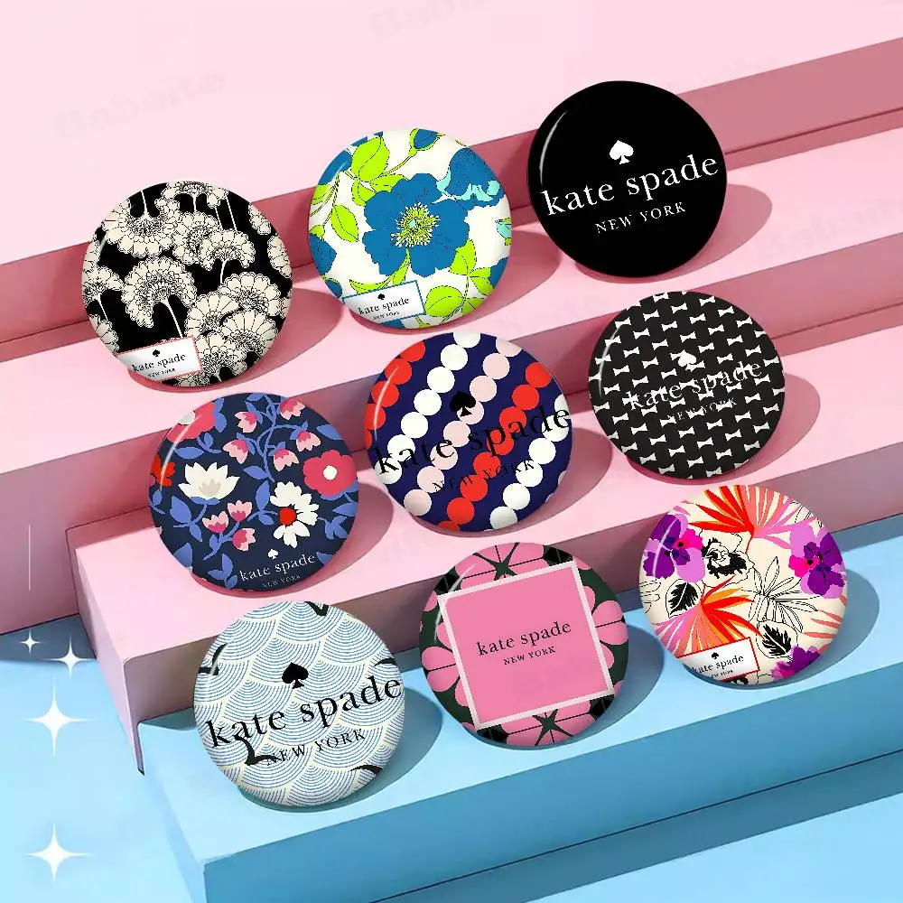 K-Kate S-Spade 32/44/58MM Customizable Button Pins Cute Funny Creative Badge Jewelry Decor Gifts for Friends