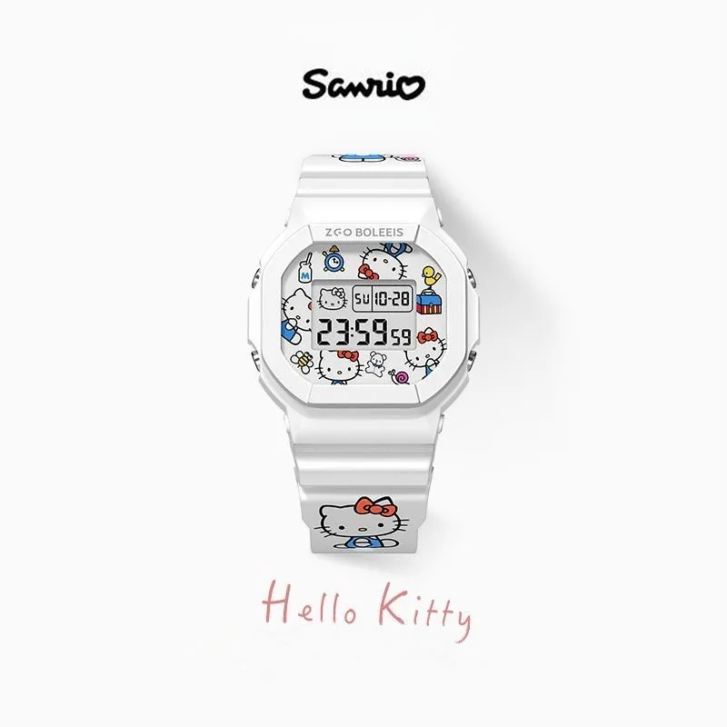 

Hello Kitty Watch LED Digital Watchs Student Versatile Silicone Watch Children's Wrist Watch Waterproof Sports Kids Clock