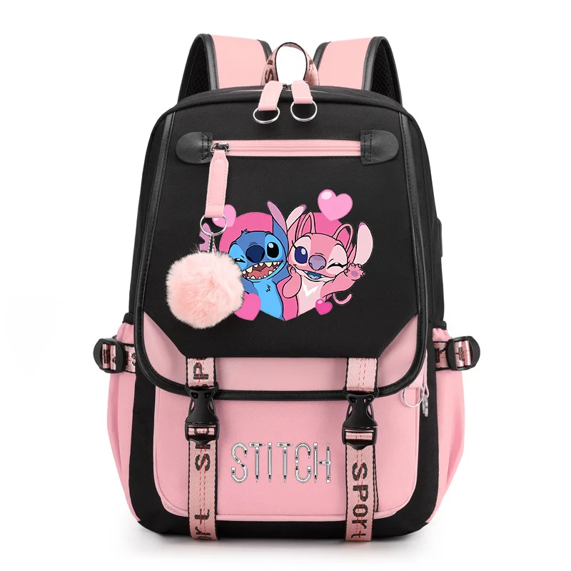 

Popular Anime Stitch&Angel Backpacks Teenagers Travel Bags School Bags Fashion Backpacks Laptop Bags Daypacks