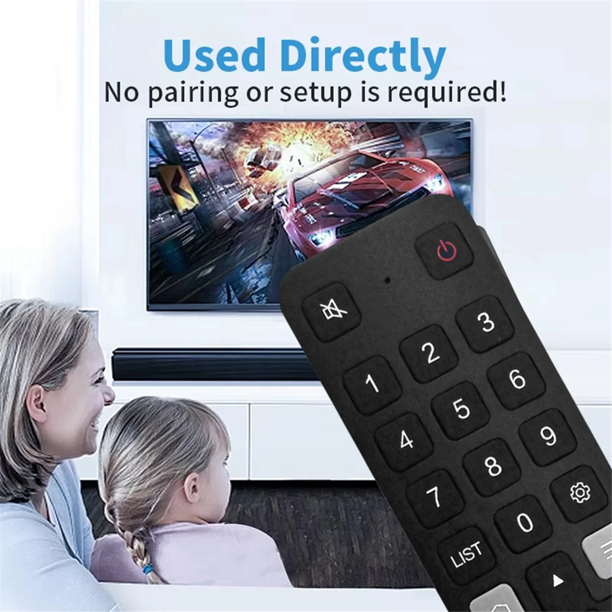 ABJG-Replace RC901V FMR6 Remote Control for 4K LED Android Smart TV 65P725 55C716