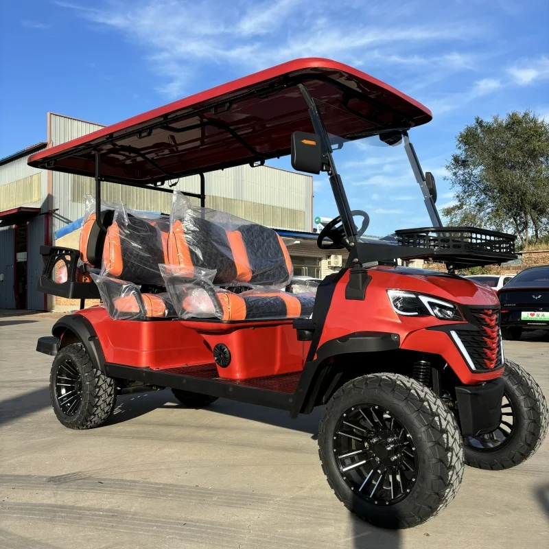 48v lithium battery electric golf cart 4 seats 4+2 seats electric golf cart 5kw motor electric off-road golf cartart