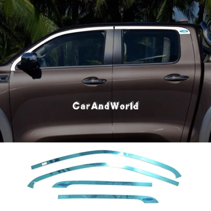 For Great Wall Cannon Poer Ute / Poer KingKong 2022-2025 Car Door Upper Window Pillar B/C Center Column Cover Trims Accessories