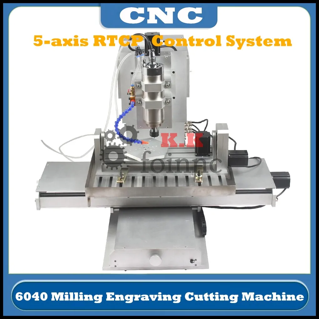 The 5Axis CNC 6040 Network Port Router Metal Milling Engraving Cutting Machine 220V/110V Rotary Table Cyclmotion Control Card