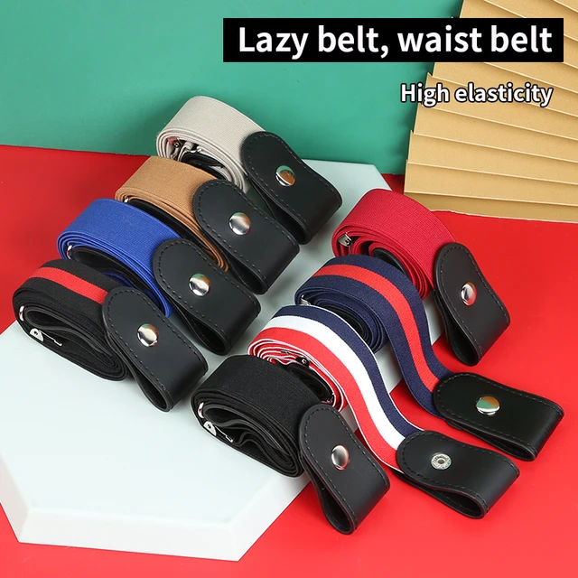 1 szt. Leniwy pasek Niewidoczny, bezśladowy, rozciągliwy elastyczny pasek unisex, wszechstronny, modny pasek wykończeniowy