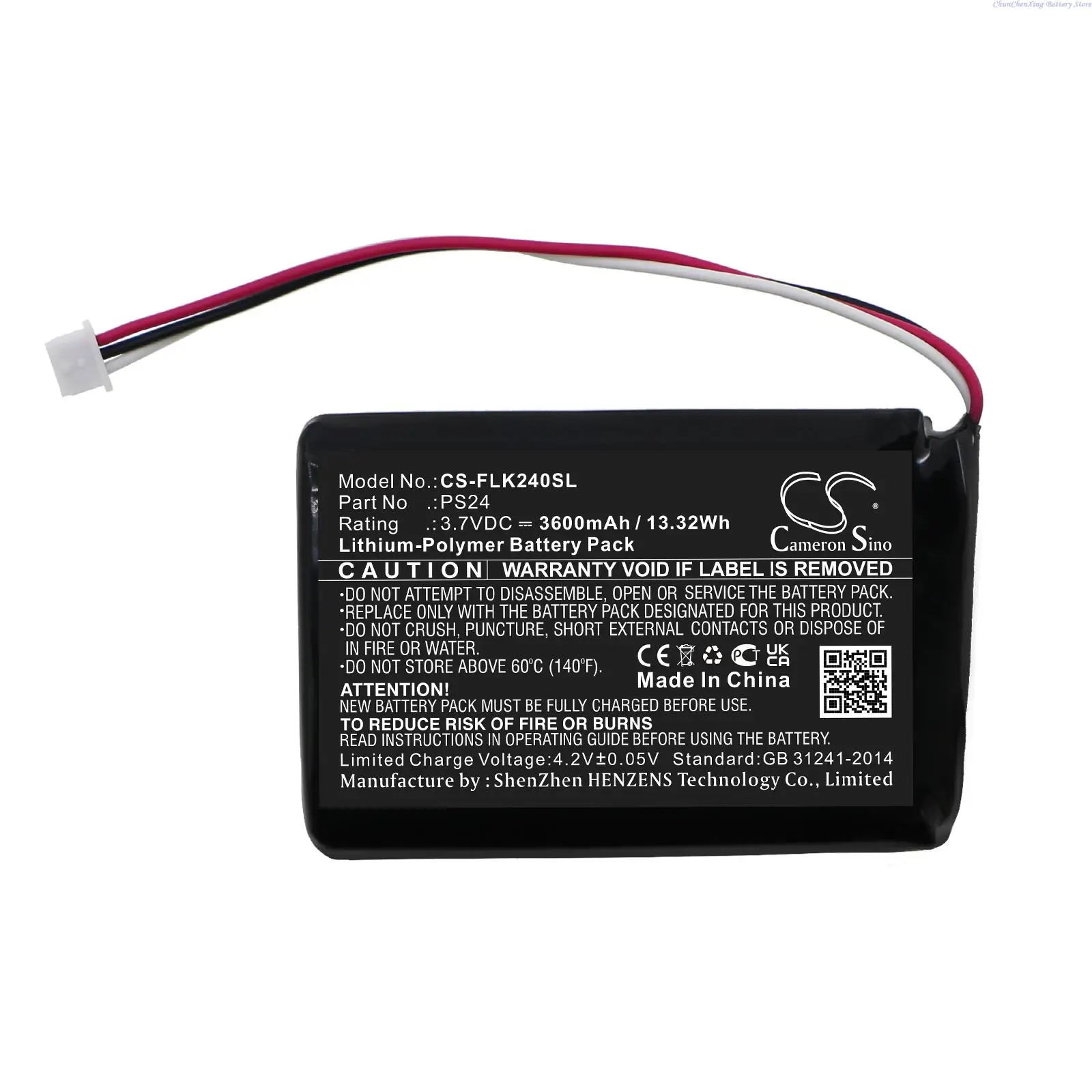 Cameron Sino 3600mAh Thermal Camera Battery PS24 for Flir Scout 240