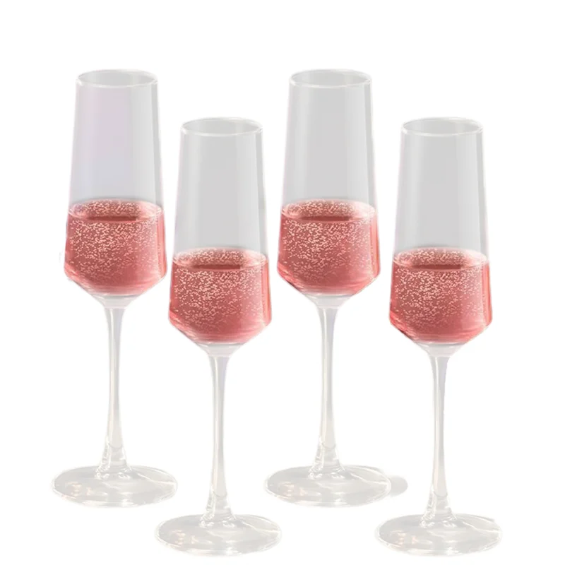 

YLS-Home Glass Goblets Vertical Lines Champagne Glasses High-End Red Wine Glasses White Wine Glasses Cocktail Glasses