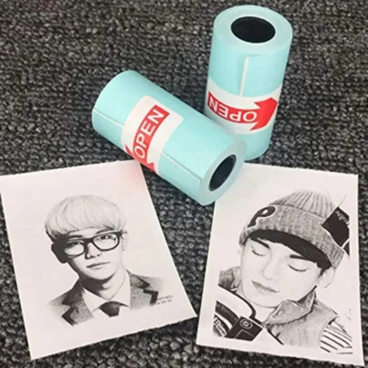 Thermal Paper Stickers 57mm Roll For Mini Portable Printer Color Sticker Label Receipt Photo Paper Safe Free BPA Smooth Printing