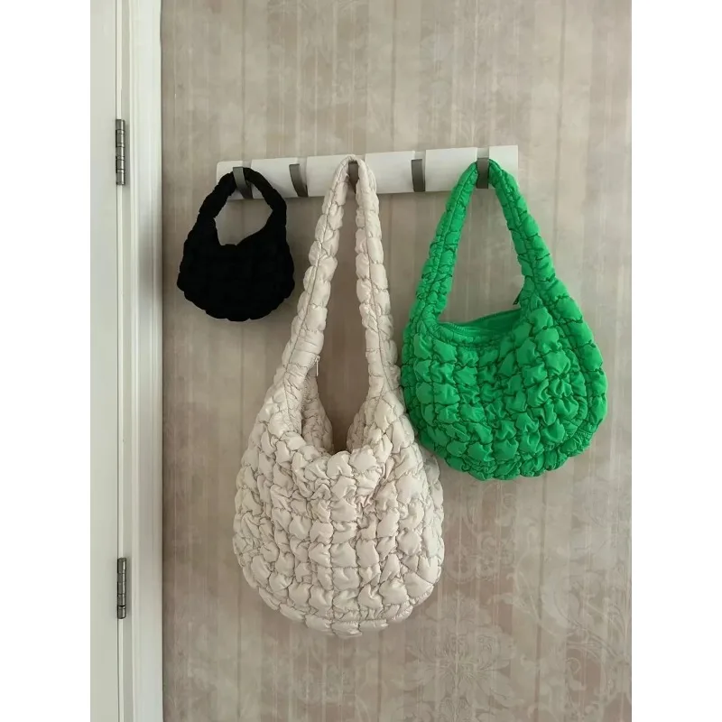 

Легкая стеганая сумка через плечо Cloud, большая, средняя, маленькая, микро-высокая, вместительная, пуховая, пригородная сумка через плечо, модный нейлон