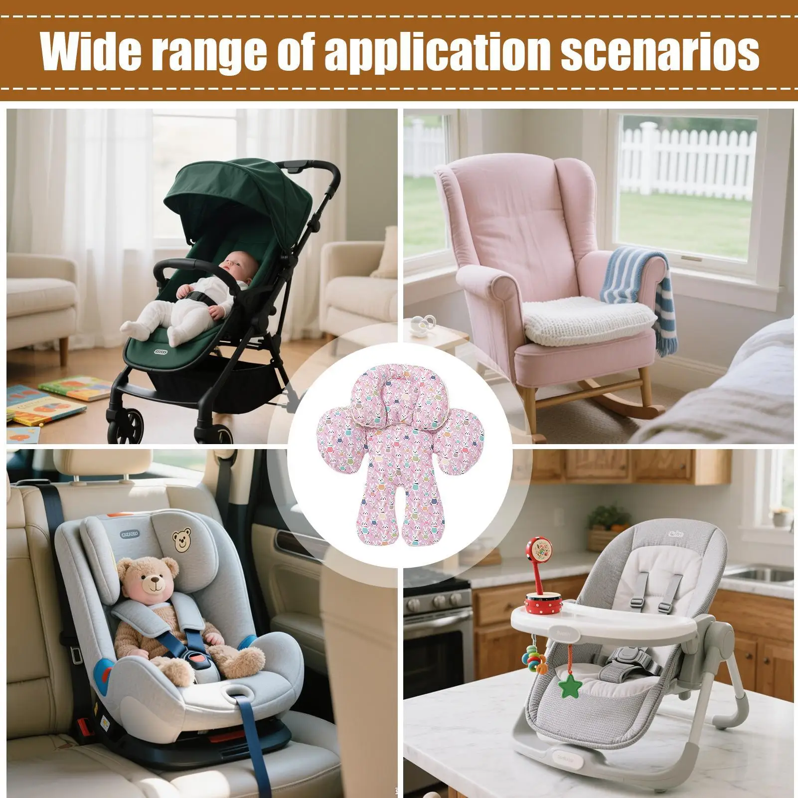 아기 자동차 좌석 쿠션 유아용 자동차 좌석 커버 이동식 머리 지지대 조절 가능한 높이 보호대 커버 쿠션 (차량 SUV용)