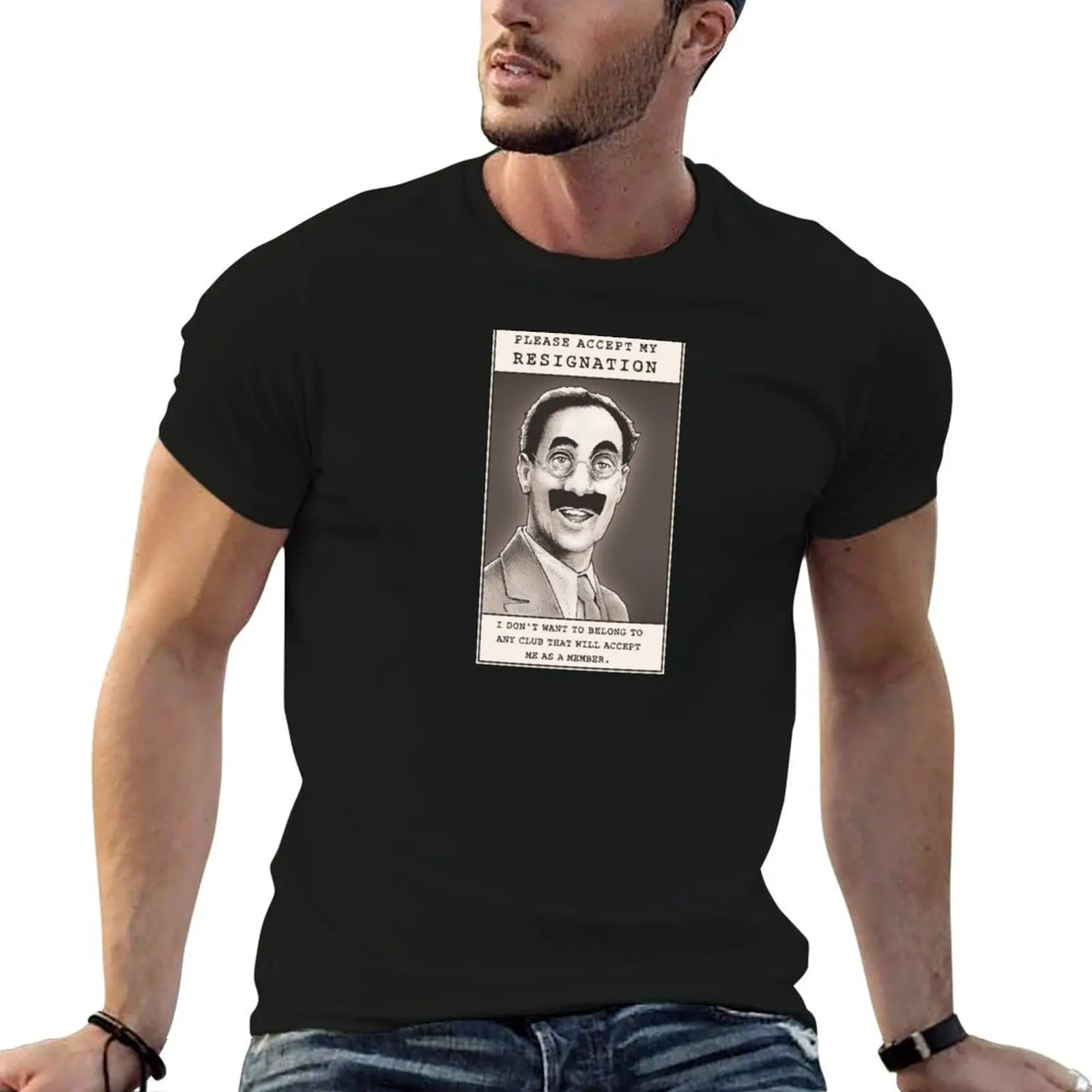 Groucho Resigns T-Shirt hippie clothes graphic t shirts tees graphic shirts t shirt men 100℅ cotton