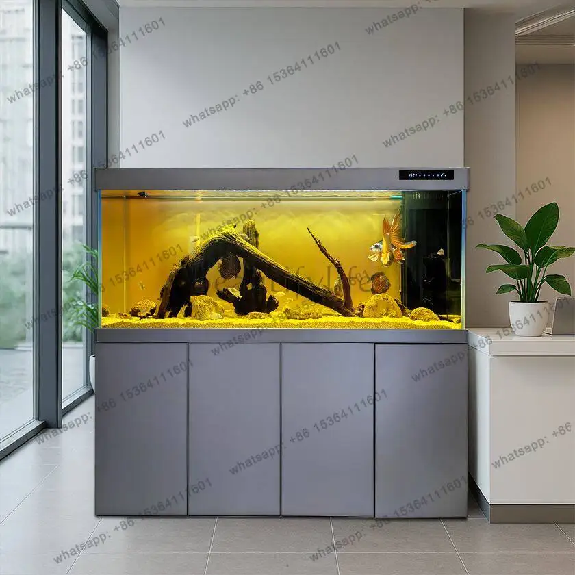 New aluminum alloy arowana tank ultra-white glass large ornamental ecological filter with bottom filter household